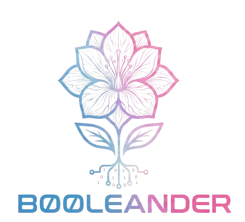 Booleander: a flower with circuit-board roots