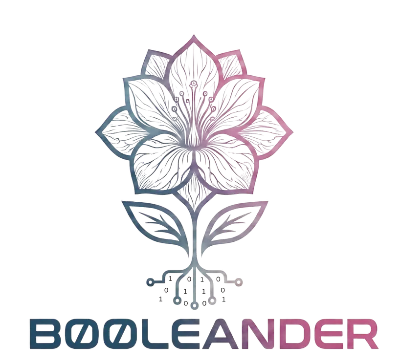 Booleander: a flower with circuit-board roots